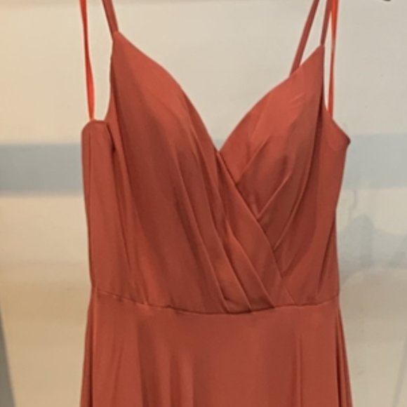 NEW EVENING Burnt Orange Party Long Evening Prom Dress  GOWN SIZES 2-20 AC477 - Picture 3 of 9